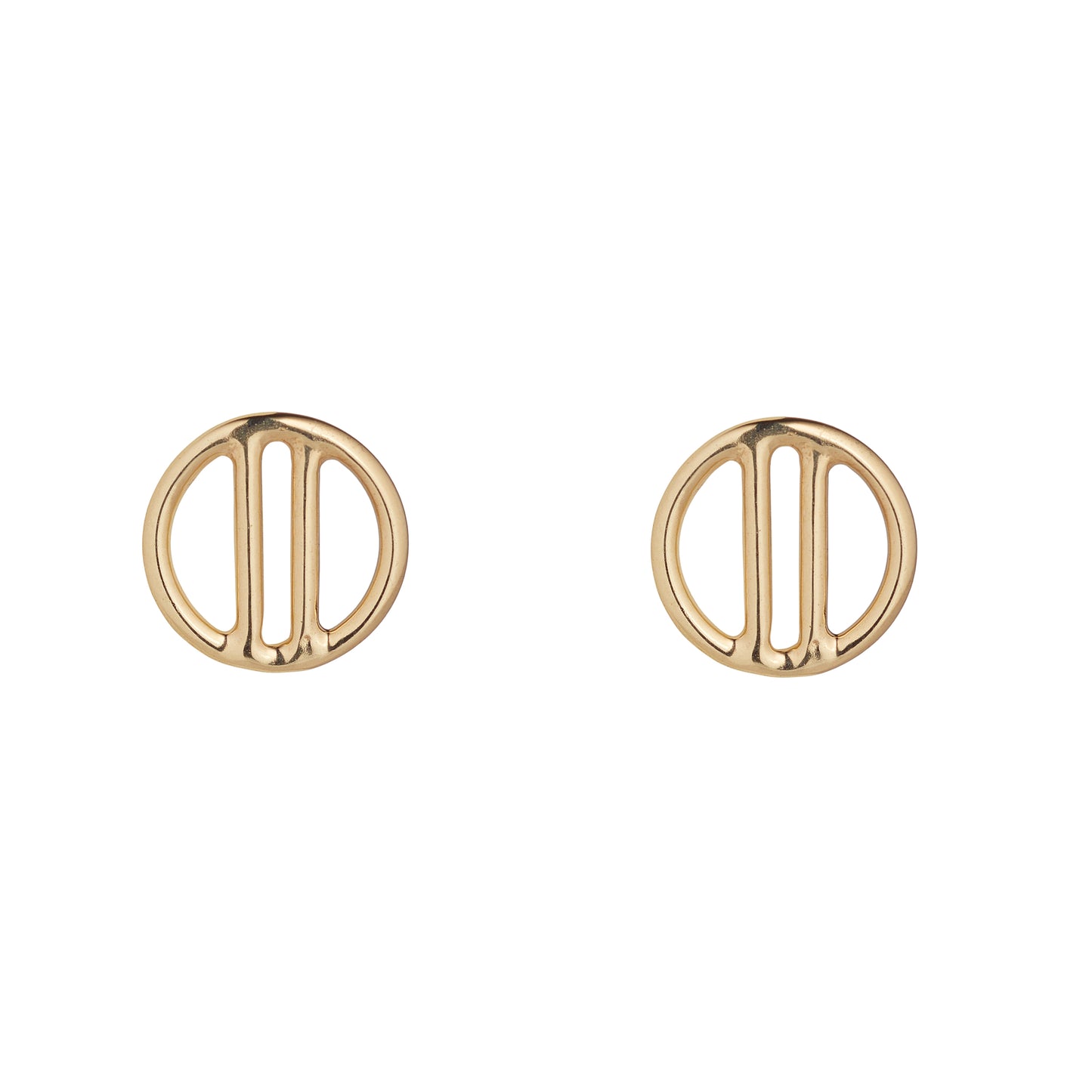 9ct Gold Open Circle Stud Earrings