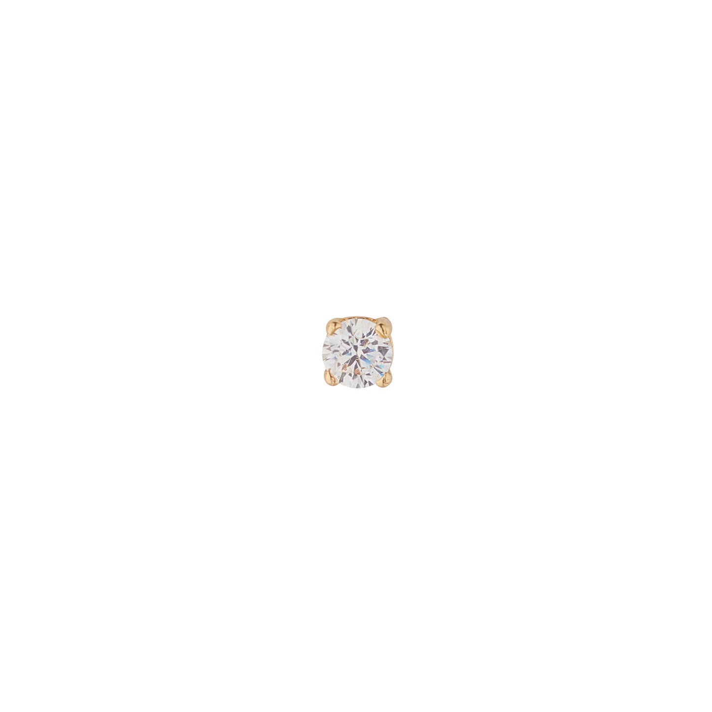 9ct Yellow Gold CZ Piercing NG3271