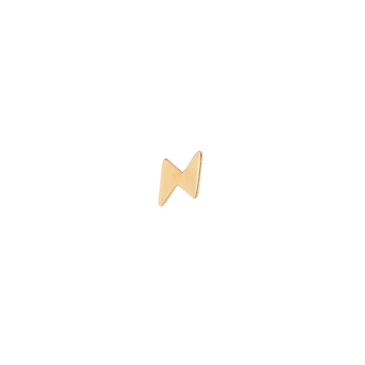 9ct Yellow Gold Lightening Bolt Piercing