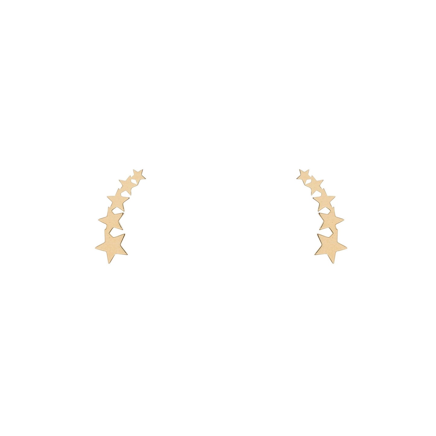 9ct Gold Shooting Star Graduated Ear Climber