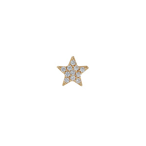 9ct Yellow Gold CZ Star Piercing
