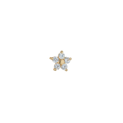 9ct Yellow Gold CZ Flower Piercing NG3294