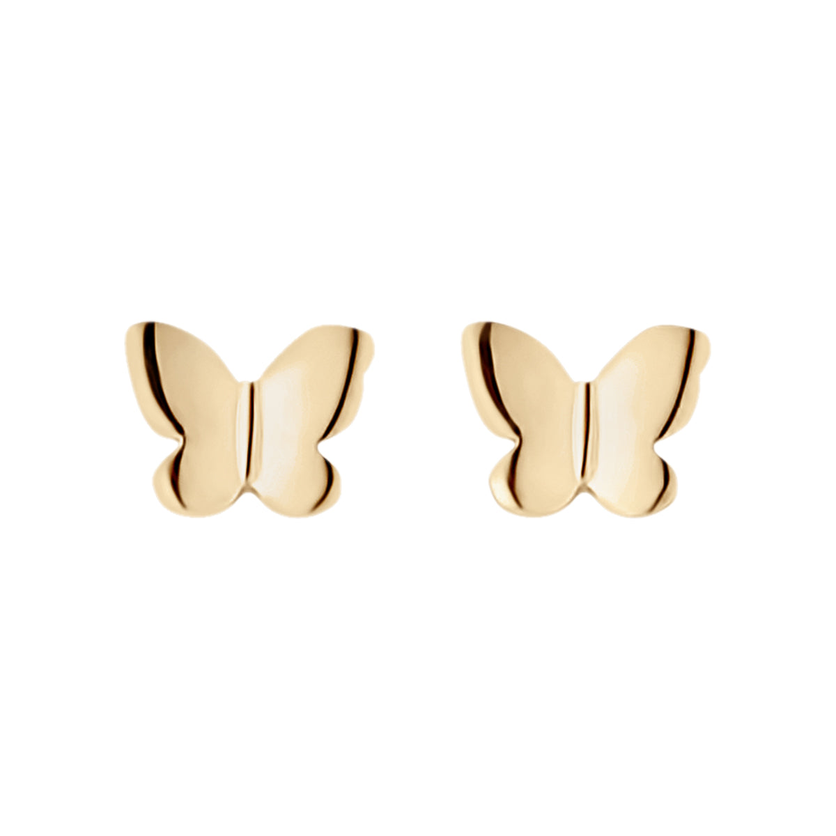 9ct Gold Butterfly Stud Earrings