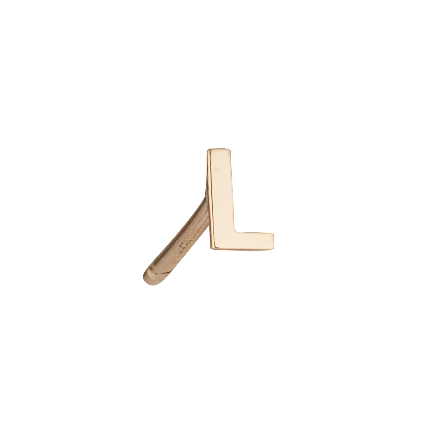 9ct Initial Single Stud Earring