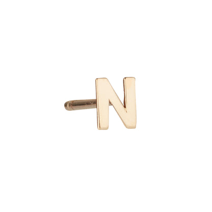 9ct Initial Single Stud Earring