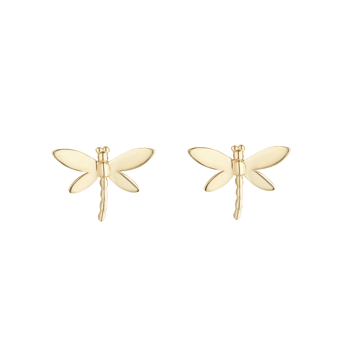 9ct Gold Dragonfly Stud Earrings