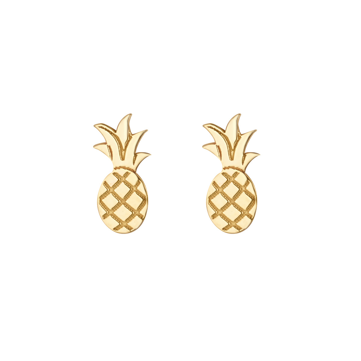 9ct Gold Pineapple Stud Earrings