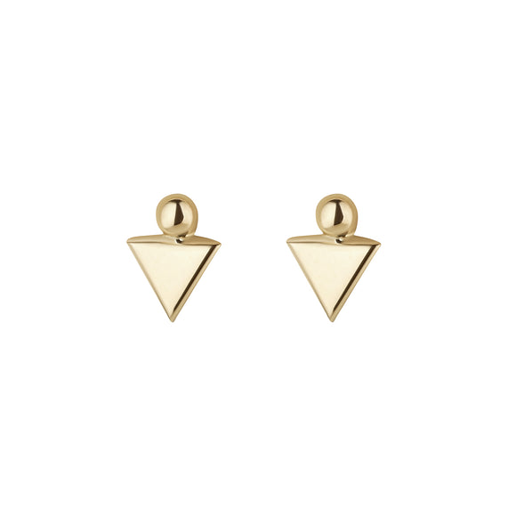 9ct Gold Triangle Stud Earrings