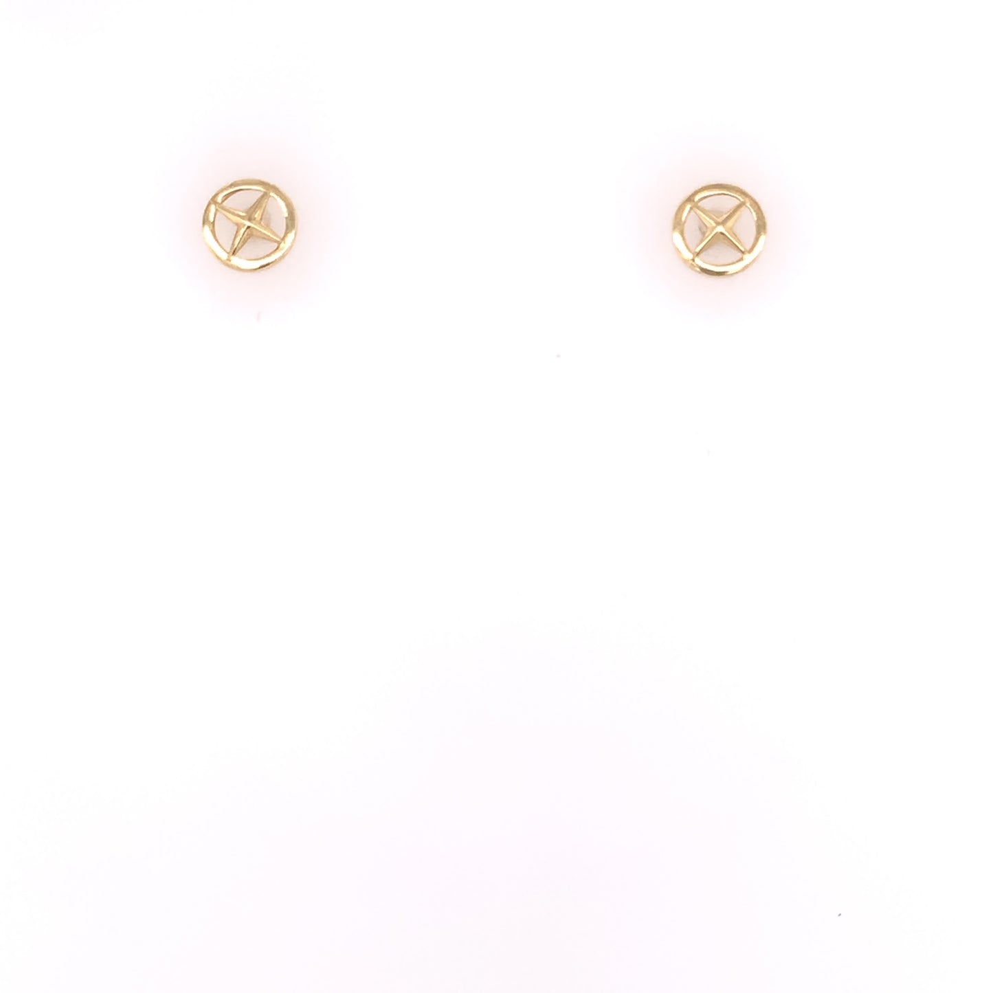 9ct Gold Compass Stud Earrings GE810