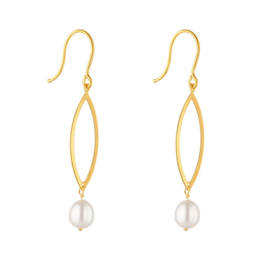 9ct Gold Fancy Pearl Drop Earrings