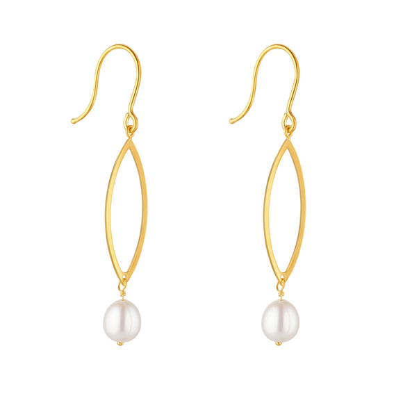 9ct Gold Fancy Pearl Drop Earrings