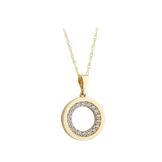 9ct Gold Circle of Life CZ Pendant