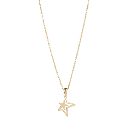 9ct Gold Star in Star Pendant