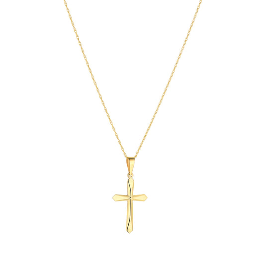 9ct Yellow Gold Tapered Cross
