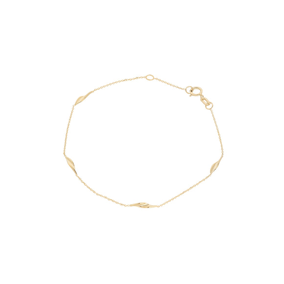 9ct Gold Chain & Delicate Twist Link Bracelet
