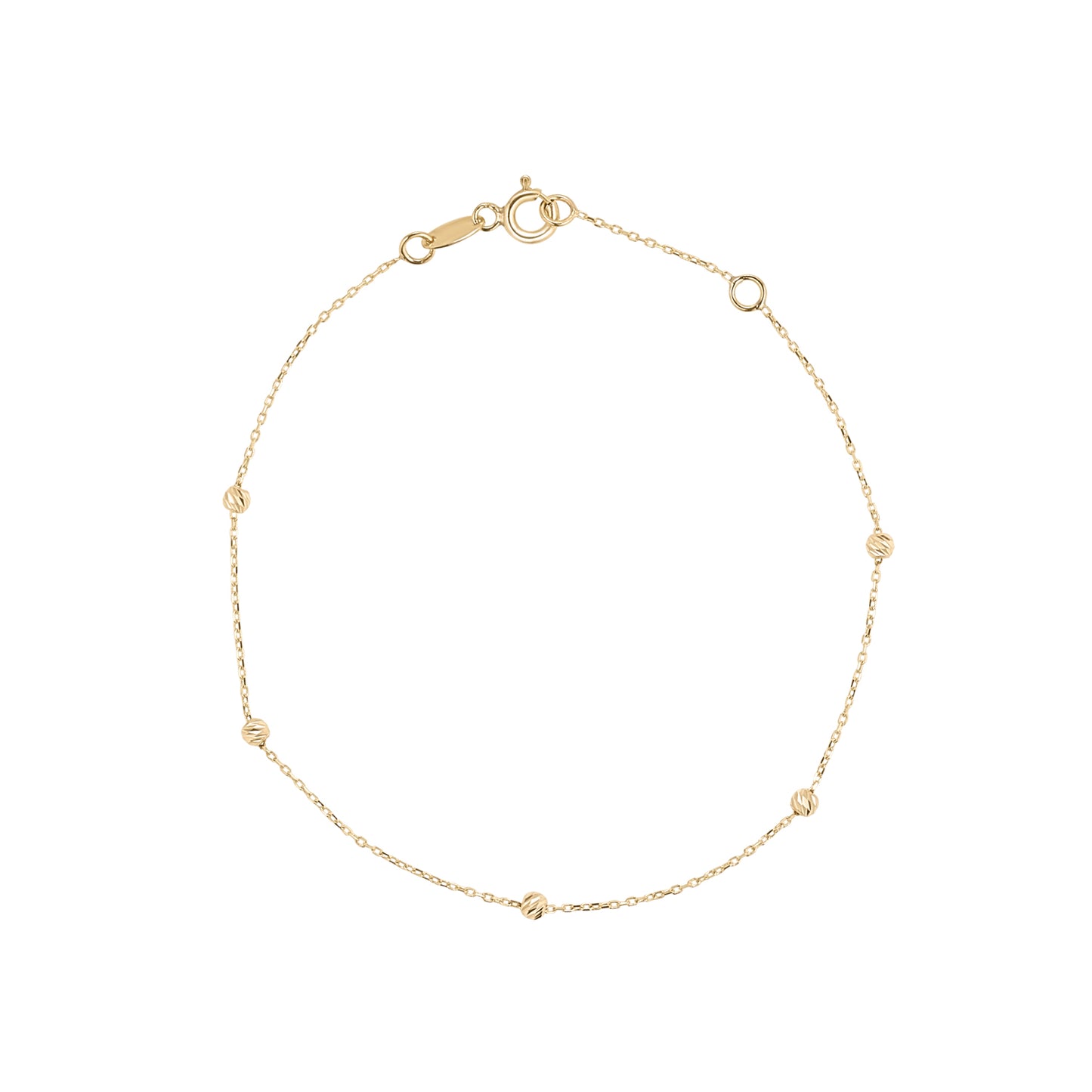 9ct Gold 5 Ball Layering Bracelet