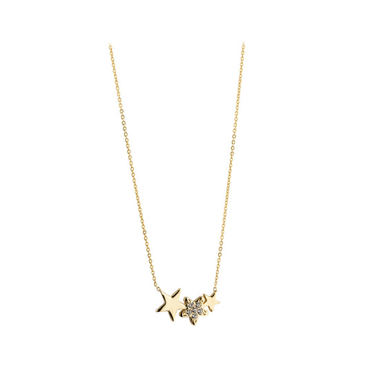 9ct Gold Star Constellation CZ Pendant NG9010