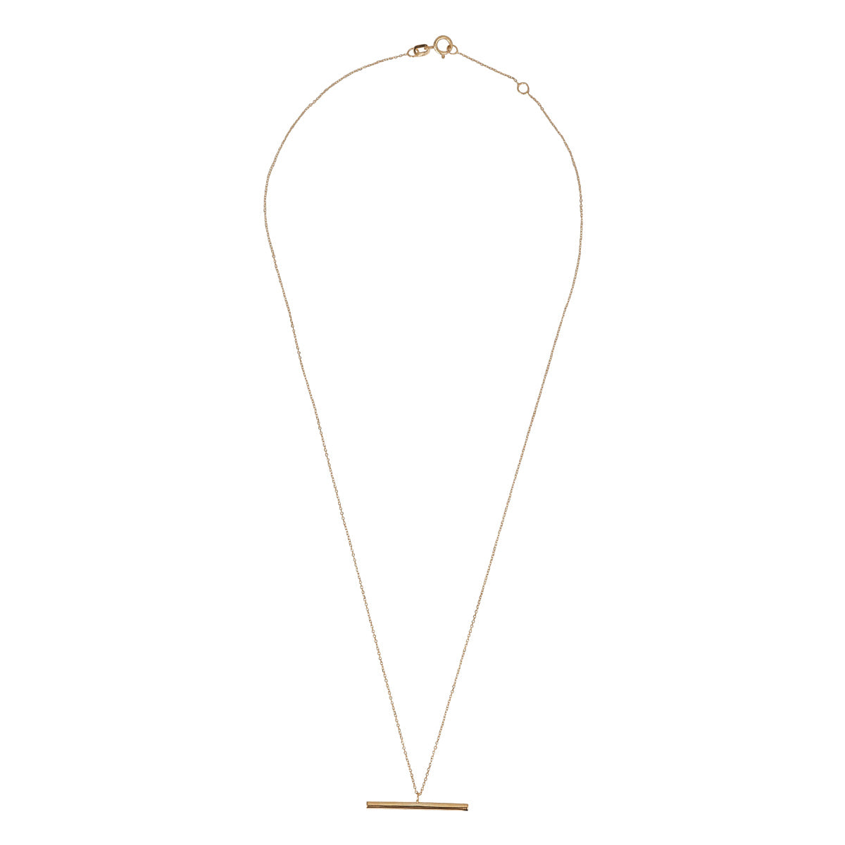 9ct Gold Fine T-Bar Necklet