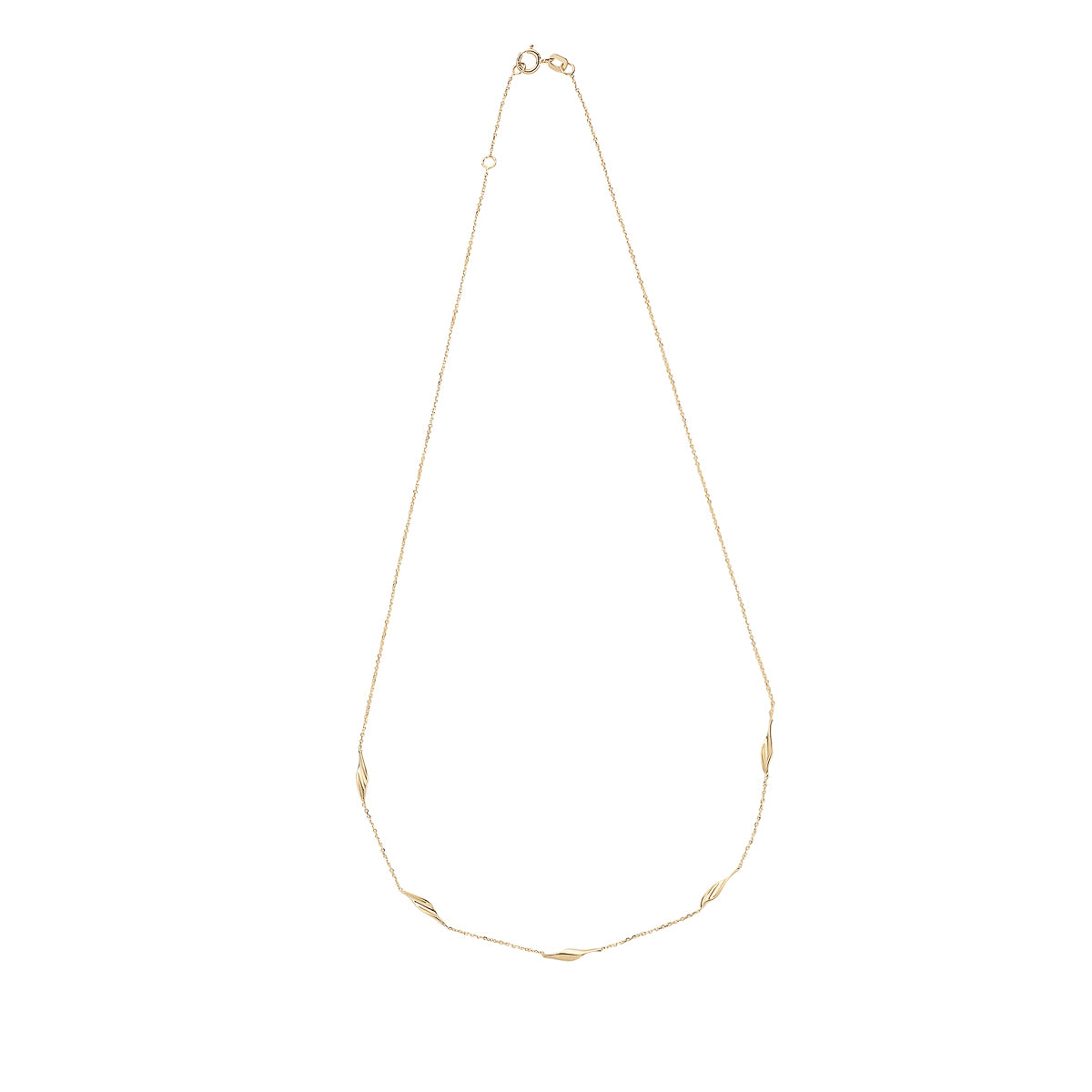 9ct Gold Chain & Delicate Twist Link Necklet