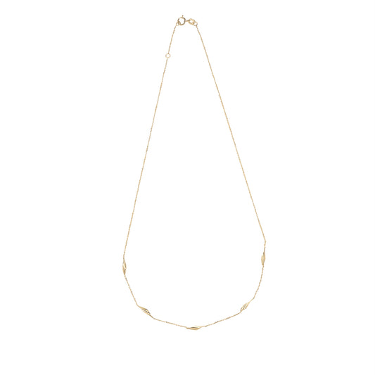 9ct Gold Chain & Delicate Twist Link Necklet