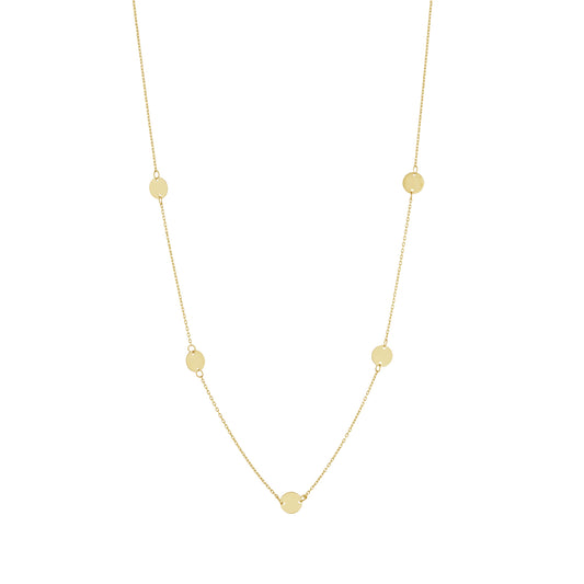 9ct Gold Circle Disc Chain Necklet