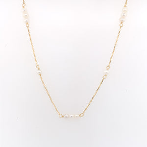 9ct Gold Pearl Section Chain