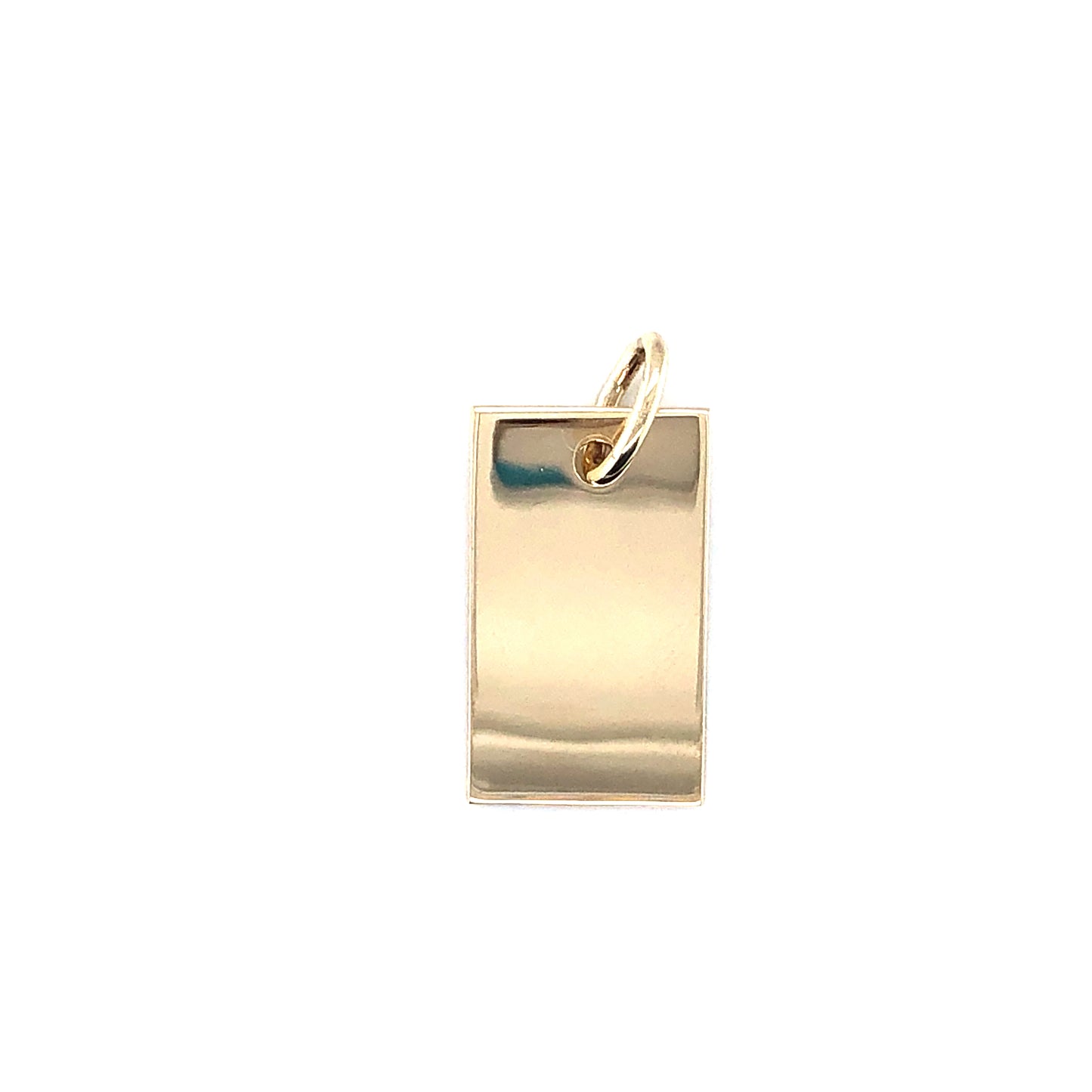 9ct Gold Rectangular Tag Disc