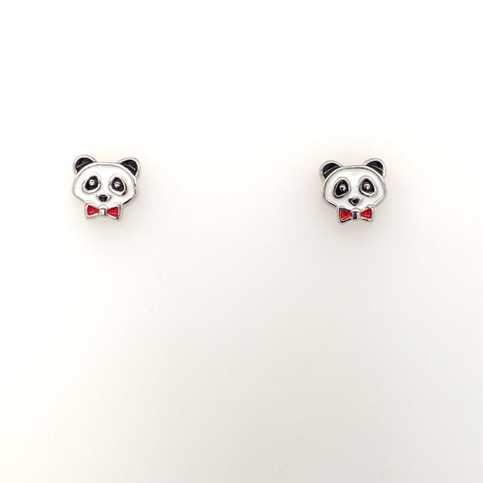 Silver Panda Stud Earrings NK006/E