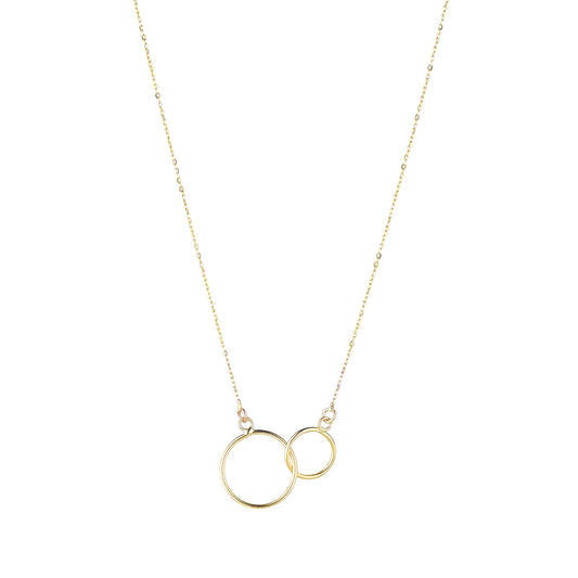 9ct Gold Interlocking Circles Pendant Small