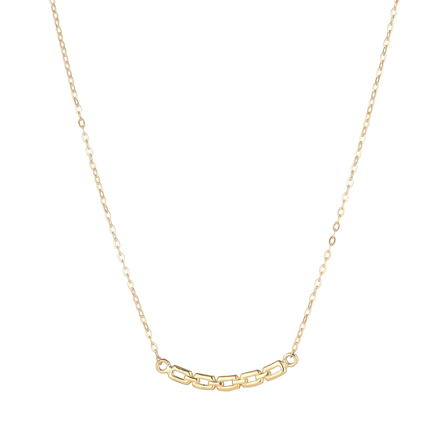 9ct Gold Chain Link Bar Necklet