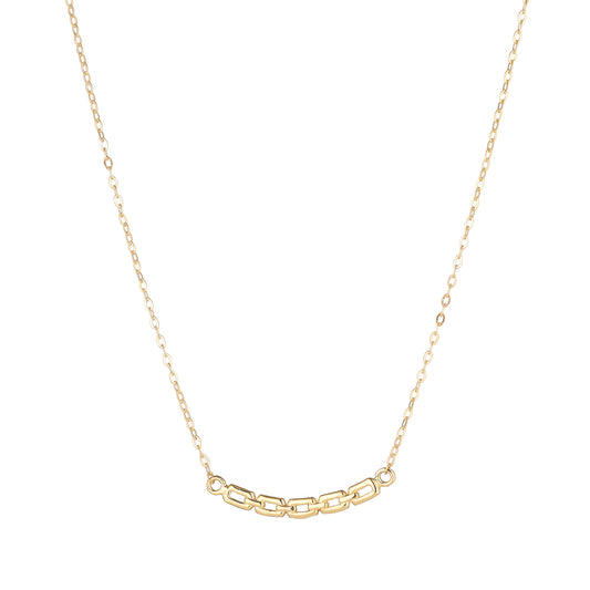 9ct Gold Chain Link Bar Necklet