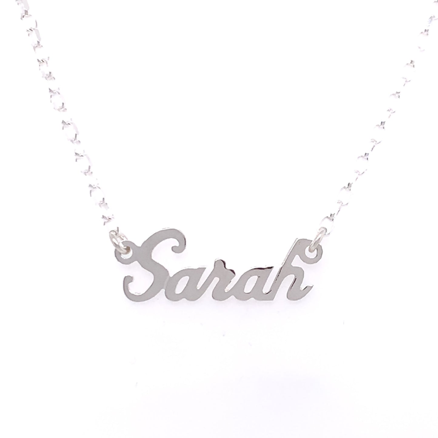 Sterling Silver Small Script Name Pendant SNP03SM