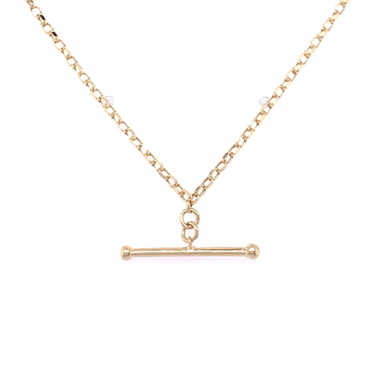 9ct Gold Fine Belcher T-Bar Chain GC734