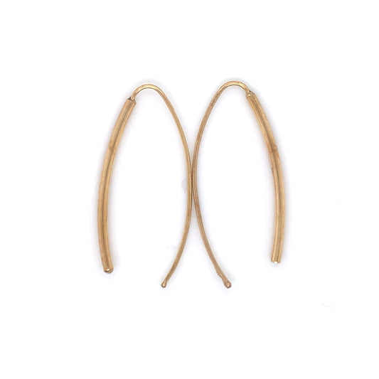 9ct Gold Pull-through Bar Earrings GE980