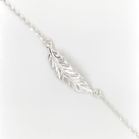 Sterling Silver Feather Bracelet GL1092