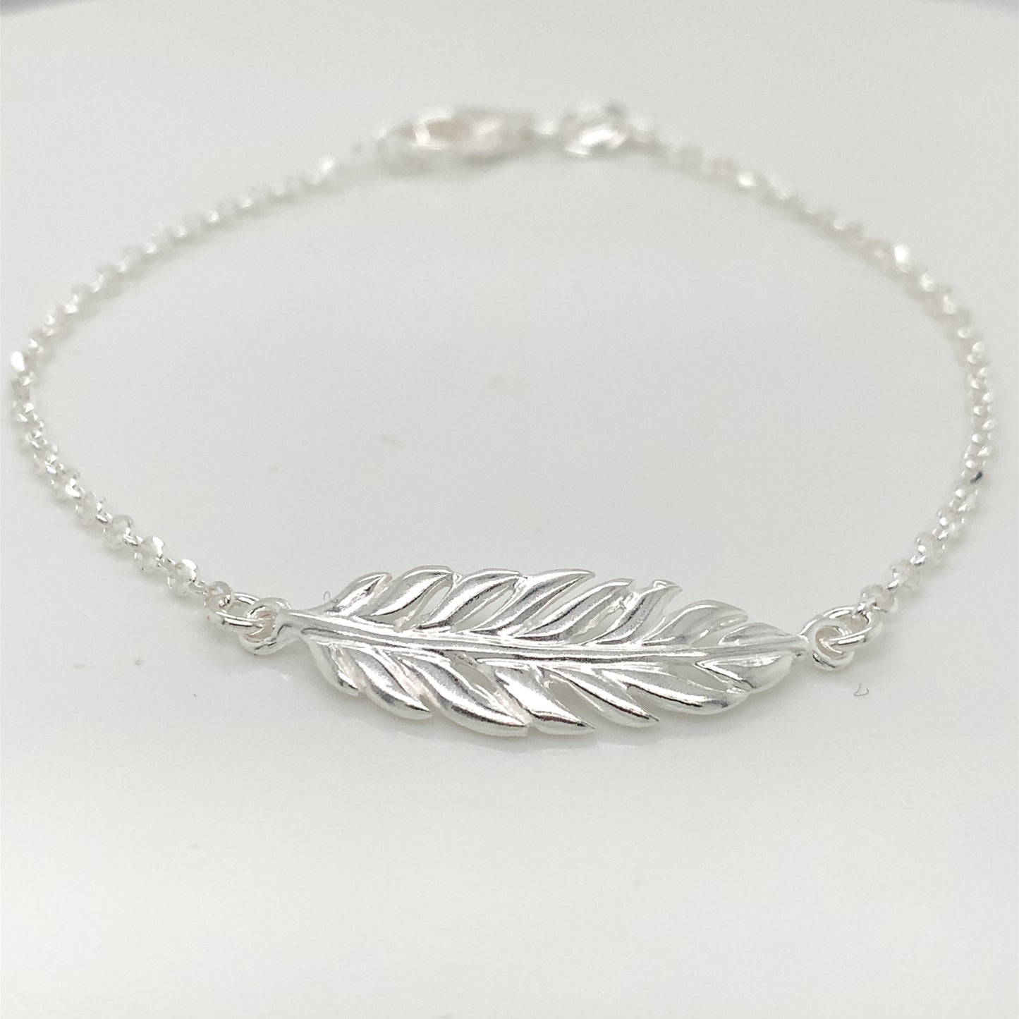 Sterling Silver Feather Bracelet GL1092