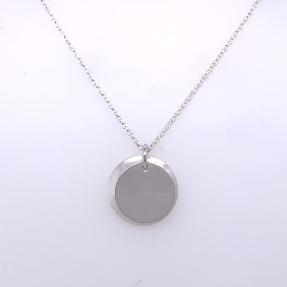 Silver & Mother-of-Pearl Engravable Disc