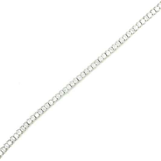 Sterling Silver 2mm CZ Tennis Line Bracelet GL697