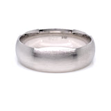 Sterling Silver Mens 6mm Court Matte Band Ring