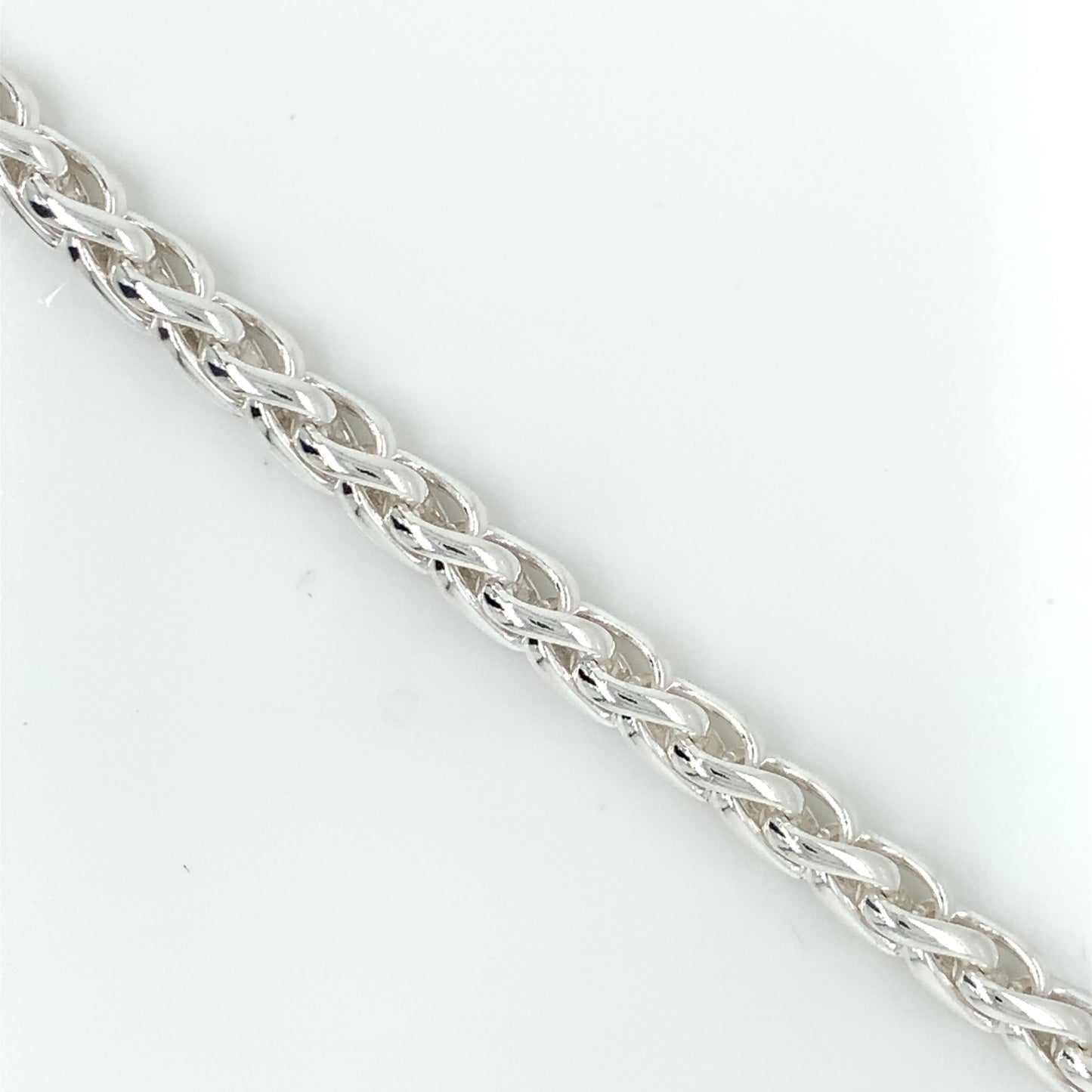 Sterling Silver 6mm Spiga Braided Bracelet SCW5075