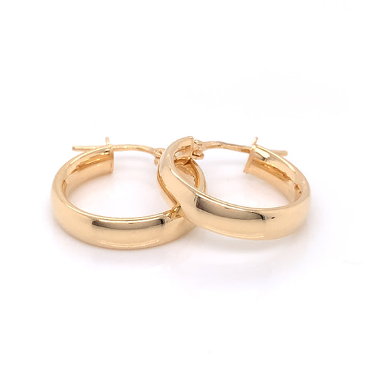 Sterling Silver 18ct Gold Classic Hoop Earrings