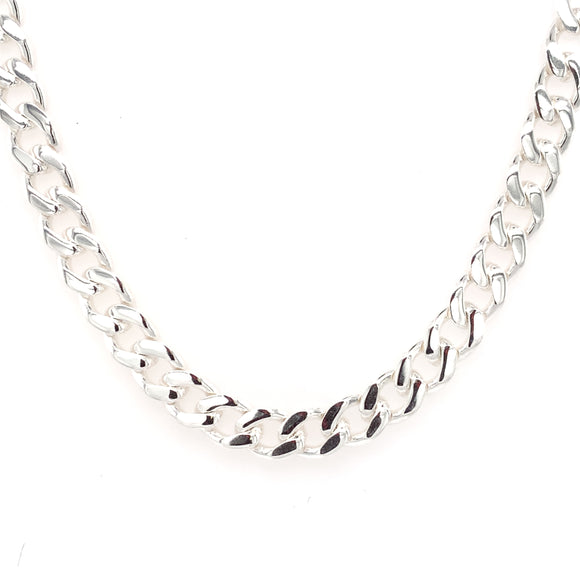 Sterling Silver Men's 20 inch 6.5mm Curb Chain