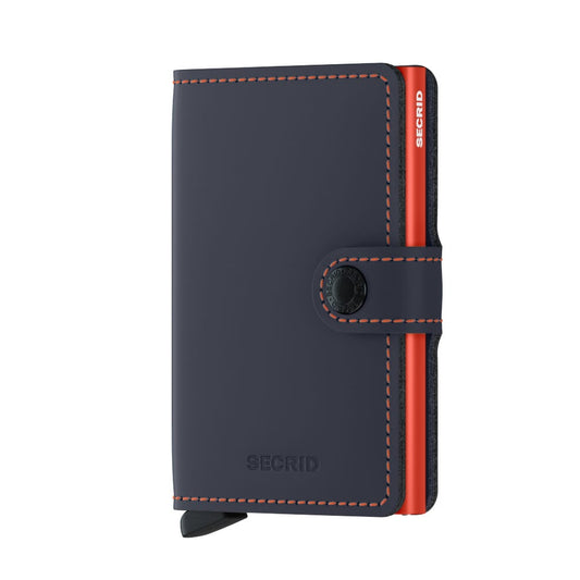 Secrid Miniwallet Matte Nightblue & Orange Leather