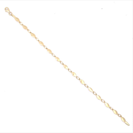 9ct Gold Oval Disc Bracelet