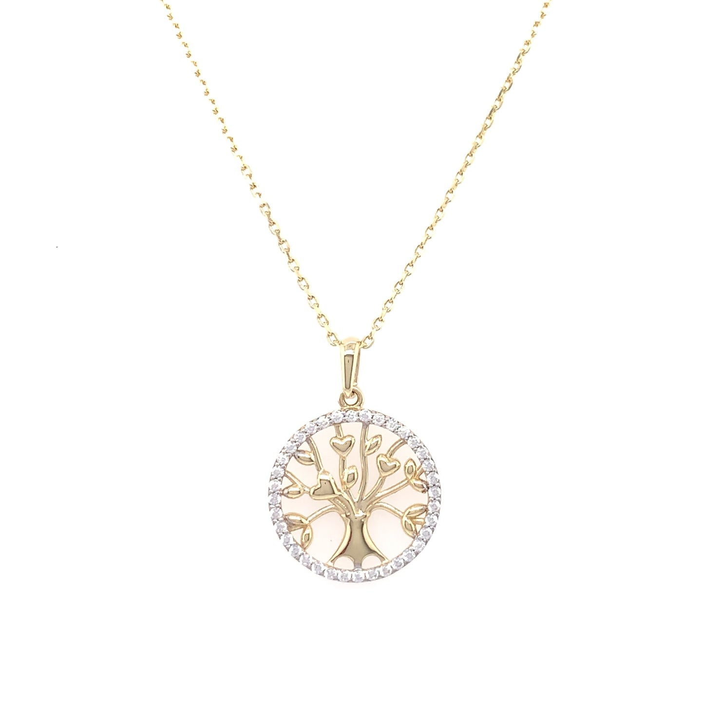 9ct Gold Tree of Life CZ Pendant GPZ364