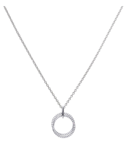 Diamonfire Zirconia Entwined Circles Pendant P4636