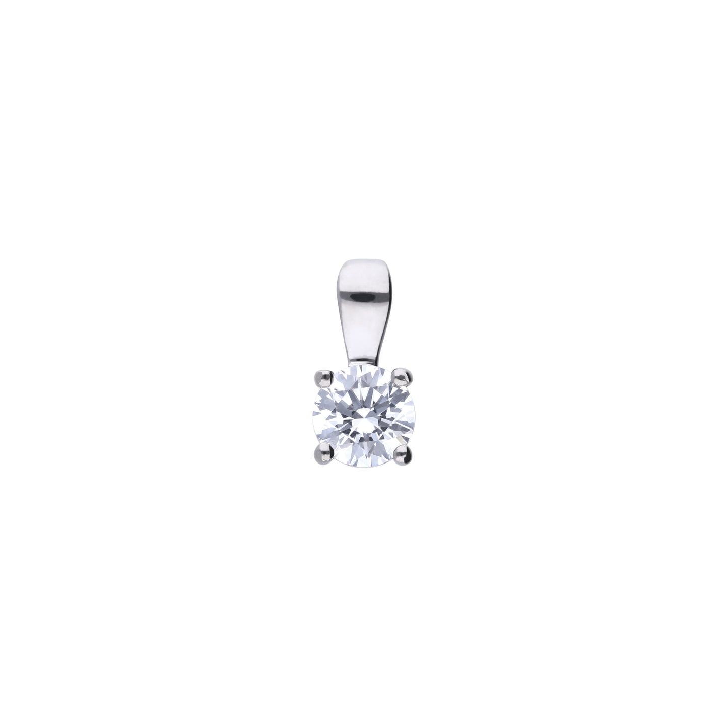 Diamonfire CZ 4-Claw Solitaire Pendant 0.50ct P4917