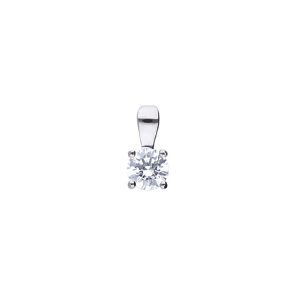 Diamonfire CZ 4-Claw Solitaire Pendant 0.50ct P4917