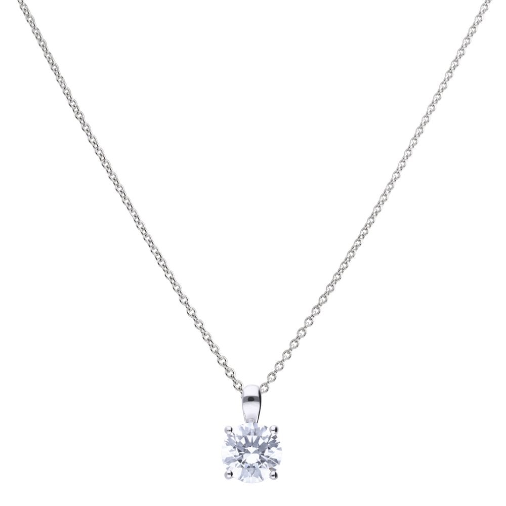 Diamonfire CZ 4-Claw Solitaire Pendant 1.00ct P4919