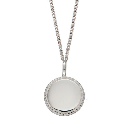 Silver Engravable Disc With Millegrain Edge P5000